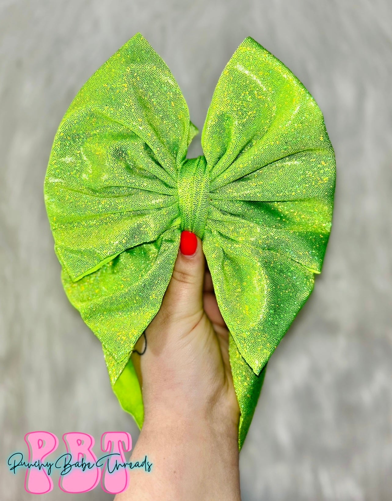 Lime Shimmer Bow
