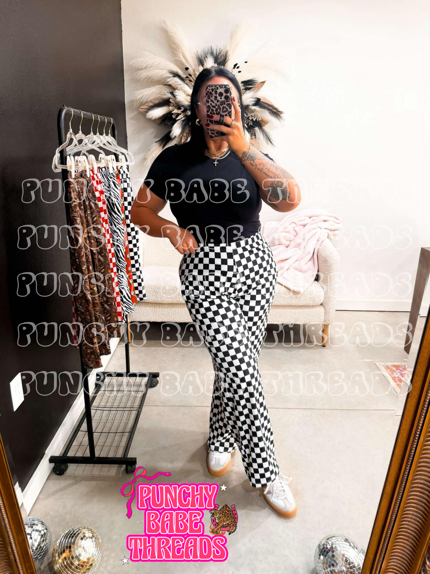 18/24m checkered Babe wide Pants