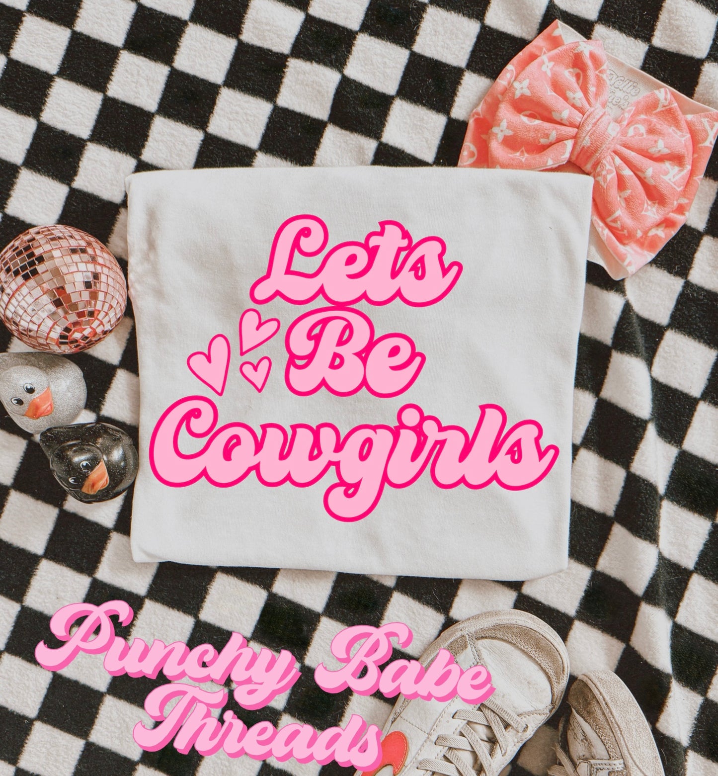 Lets Be Cowgirls Kids Tee/Romper