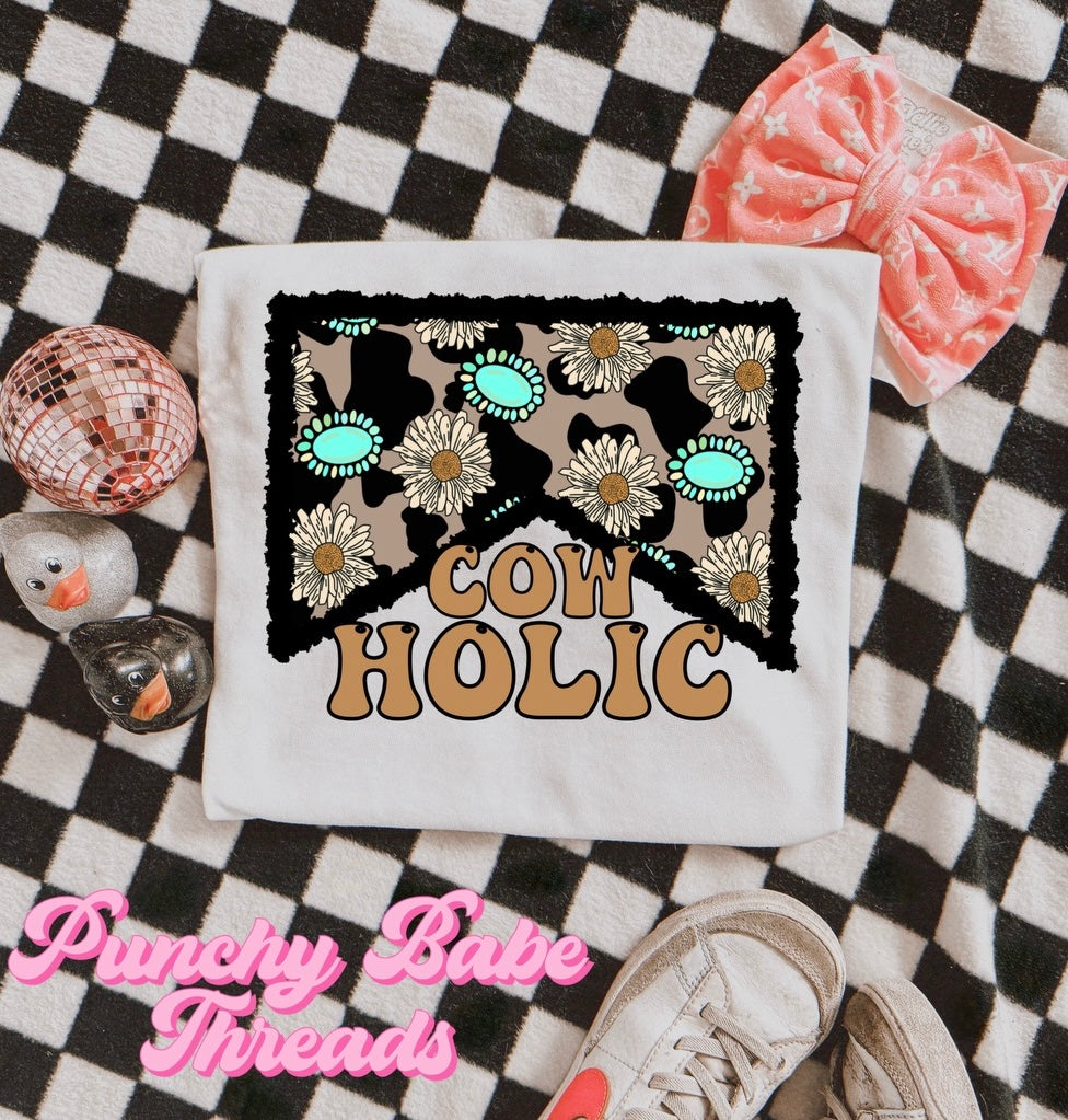 Cow Holic Kids Tee/Romper