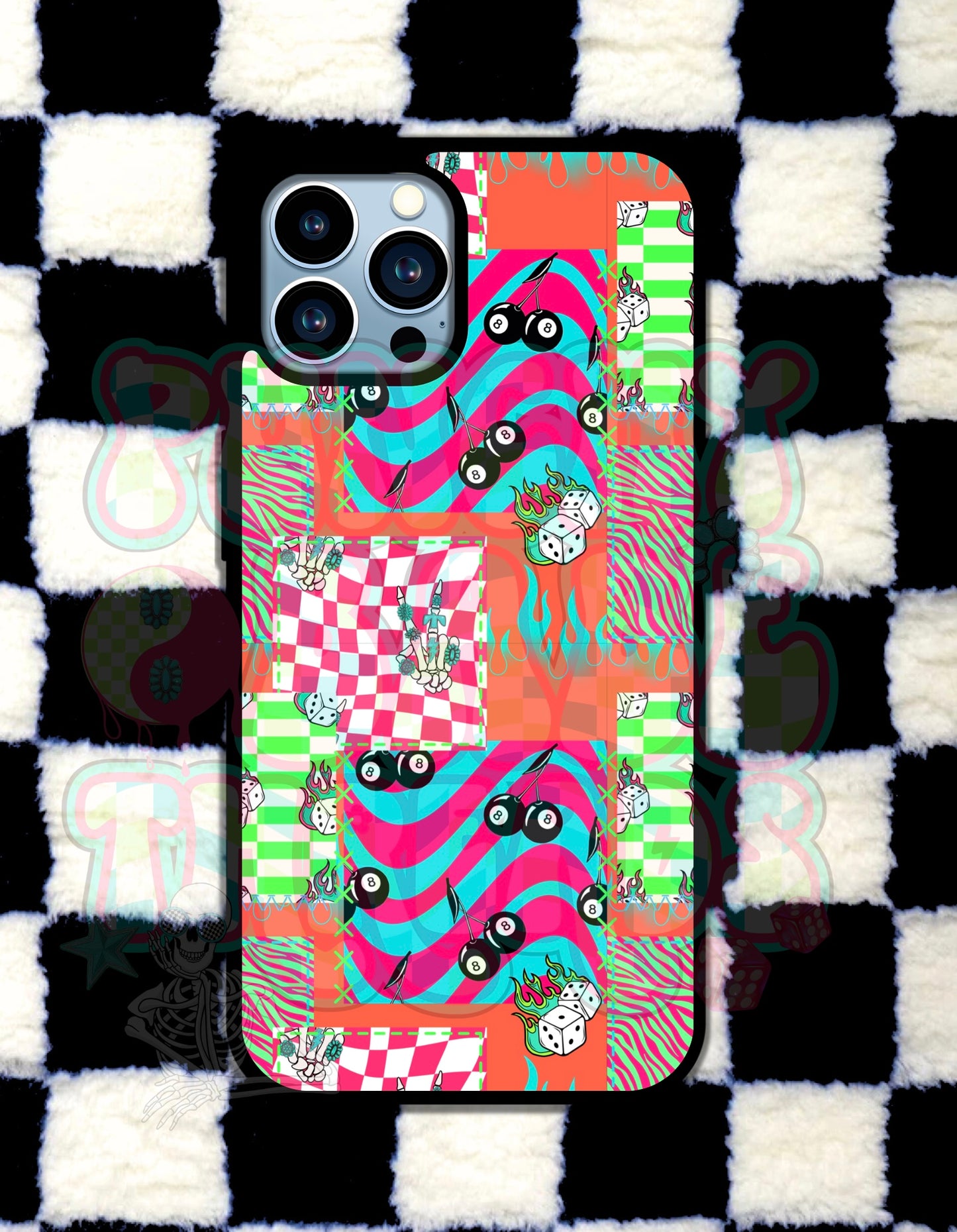 Orange Retro Collage Phone case