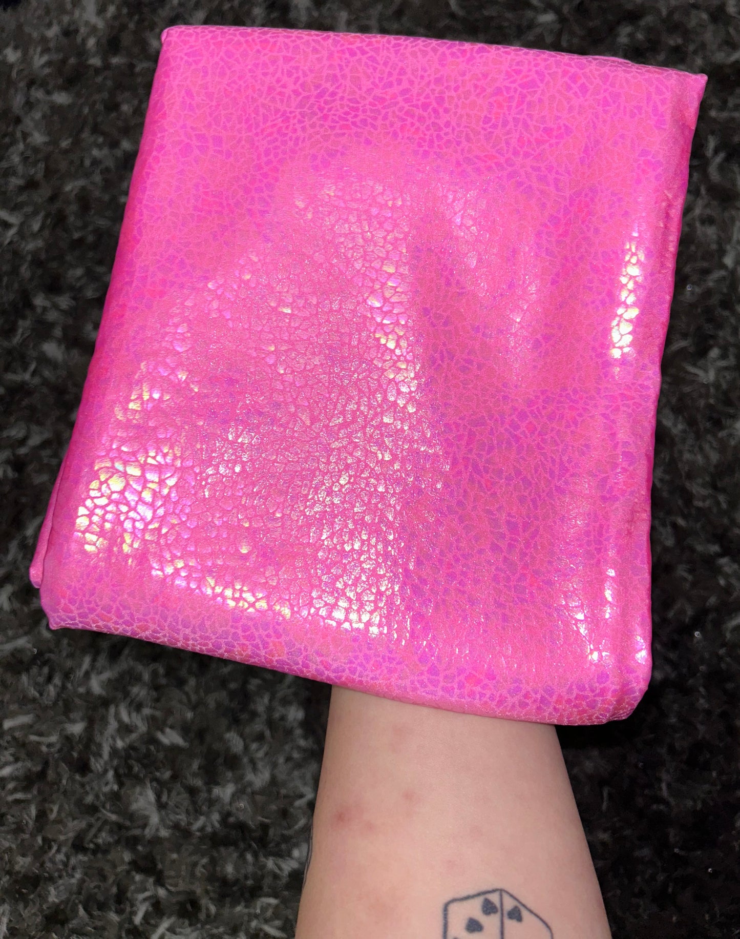 Babypink Snake Holo Bow