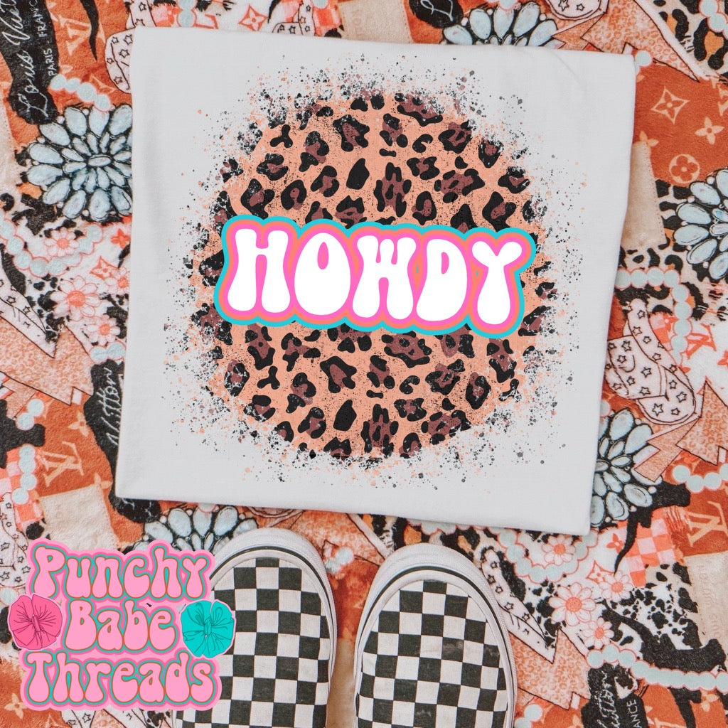 Howdy Cheetah Kids Tee/Romper