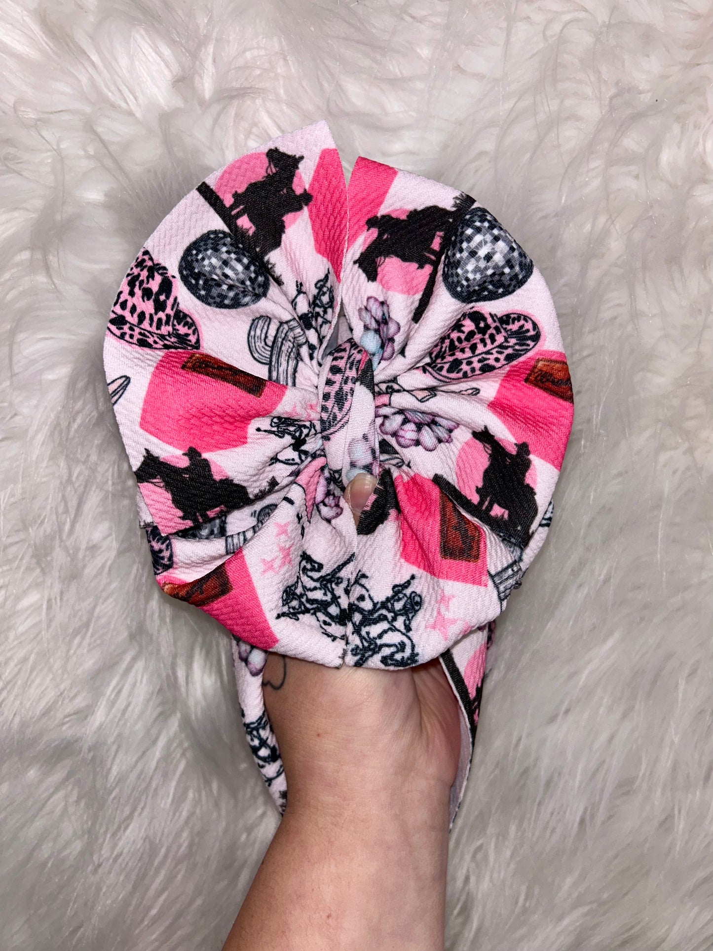 Pink Cowgirl Bow