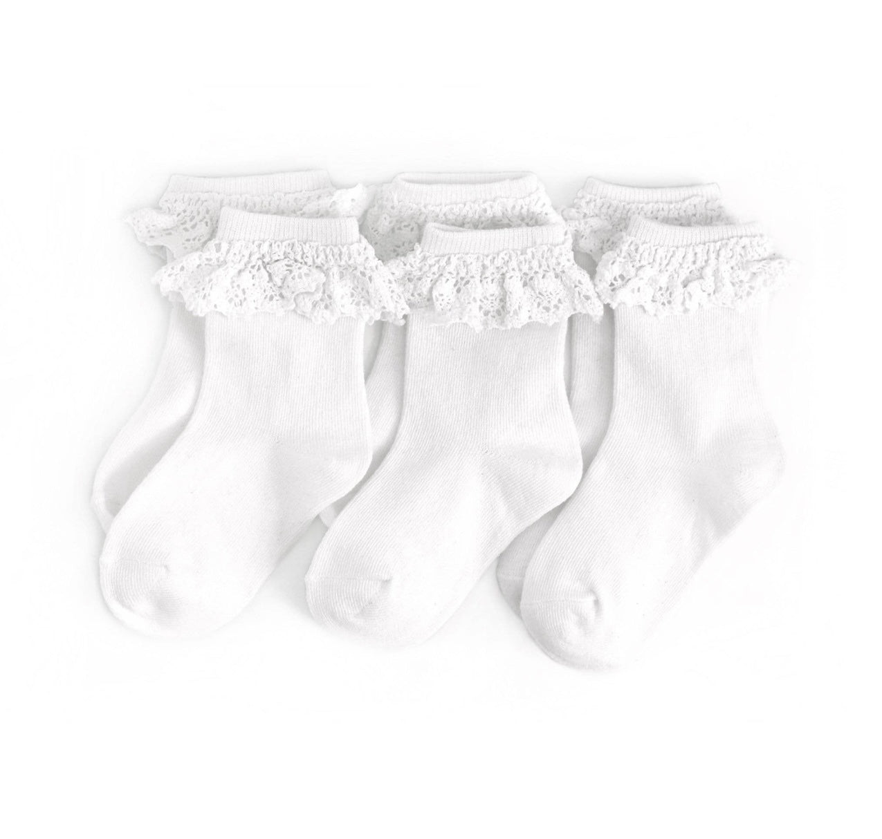 White Lace Midi 3 Pack Socks