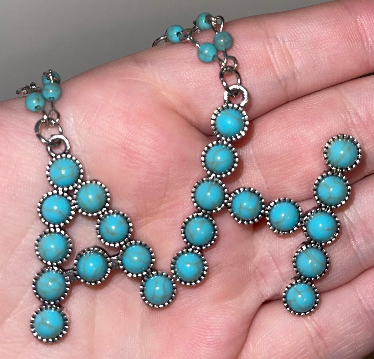 Turquoise Initial Necklaces