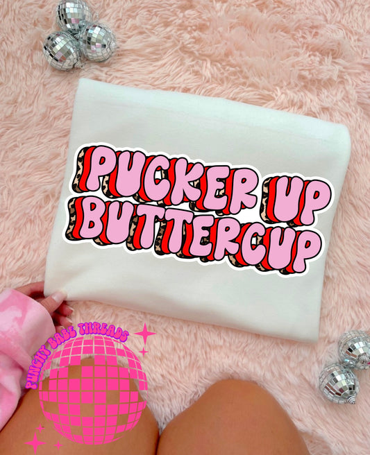 Pucker Up Buttercup Kids Tee