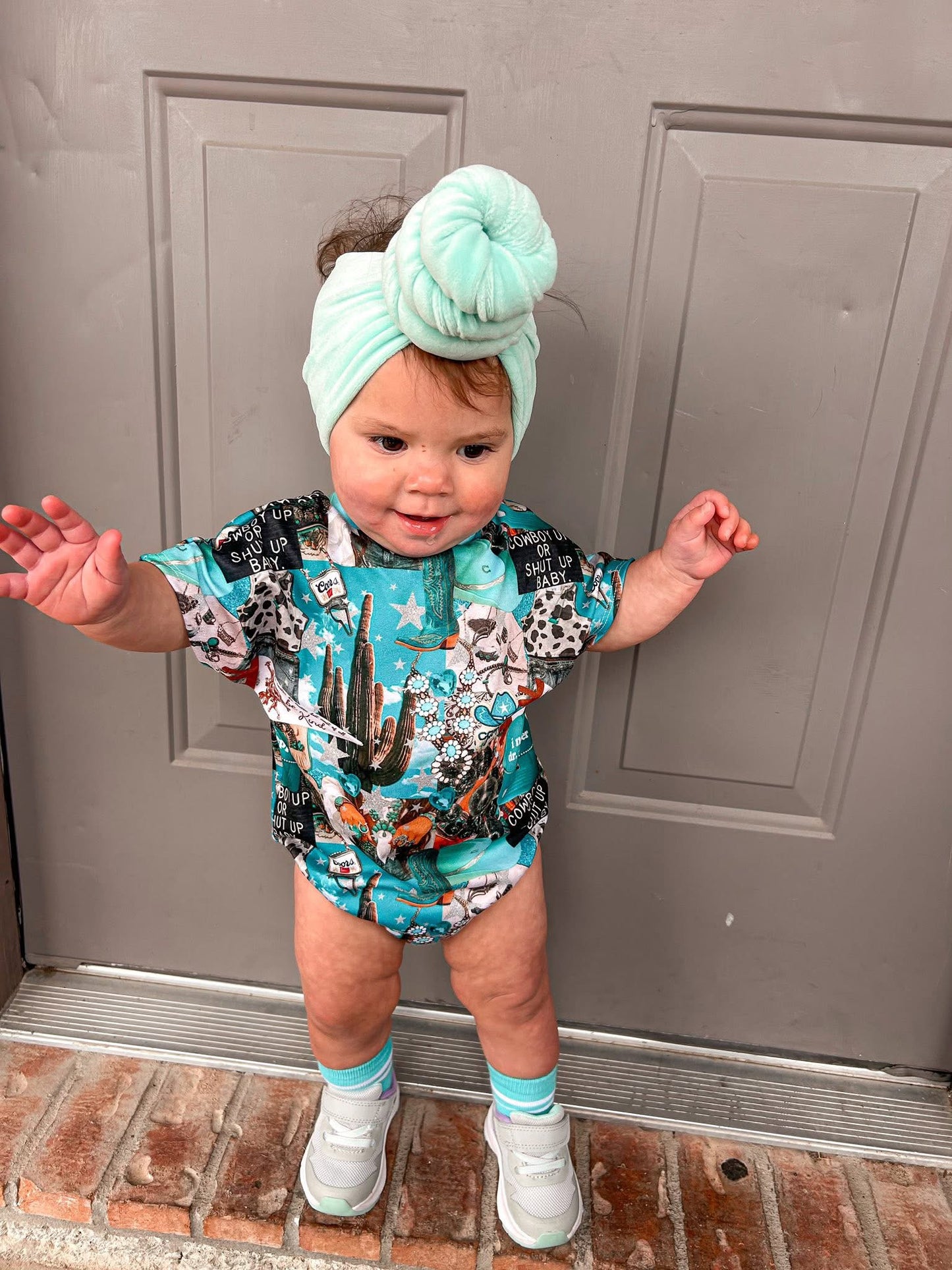 Cowboy up Tee romper 0/3m to 3T