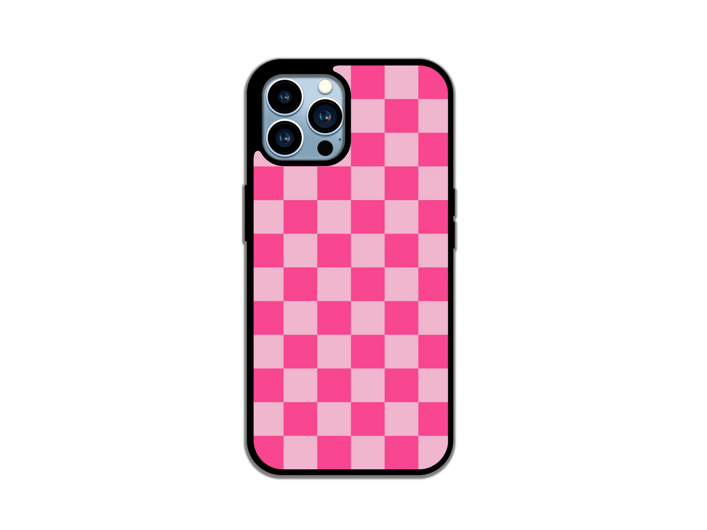 Pink Checkered Phone Case