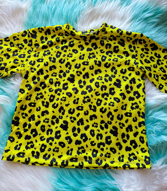 Neon Yellow Cheetah Handmade