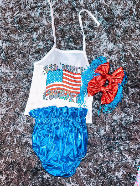 Red White B Kids Graphic