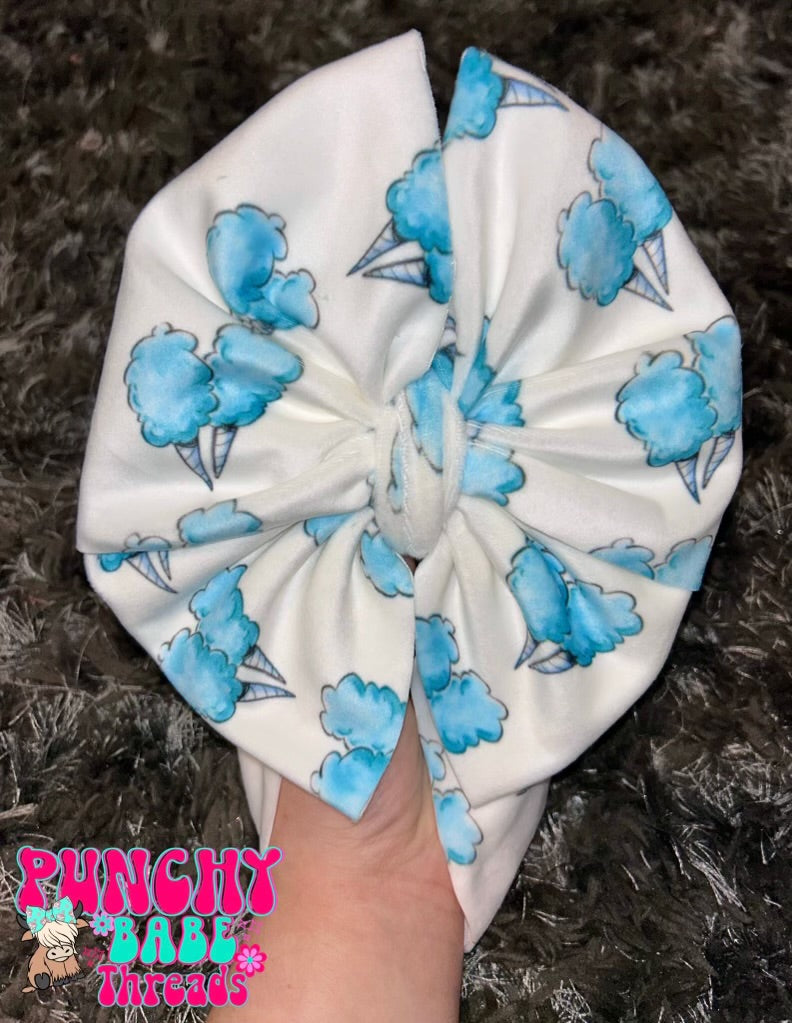 Blue Cotton candy Bow