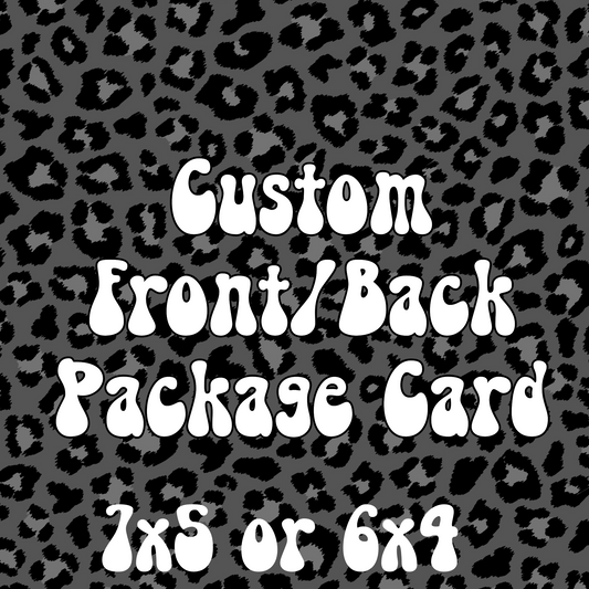 Custom Packaging Card Design