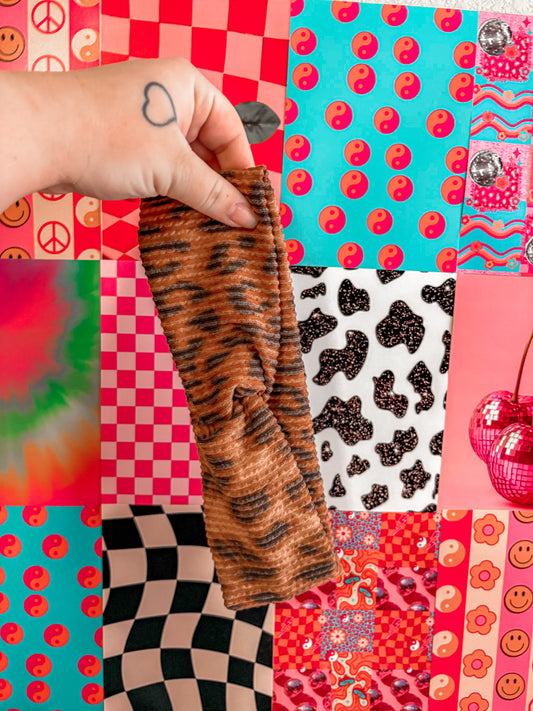 Adult Twist Headband Cheetah