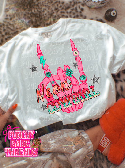 Neon Cowgirl Kids Graphic