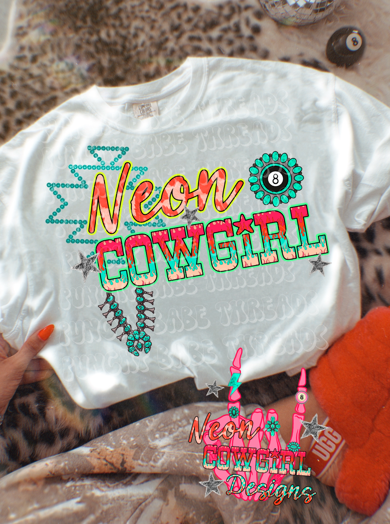 Neon Cowgirl Kids Graphic