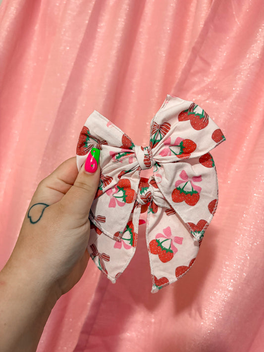 Bow Strawberries Sewn Sailors