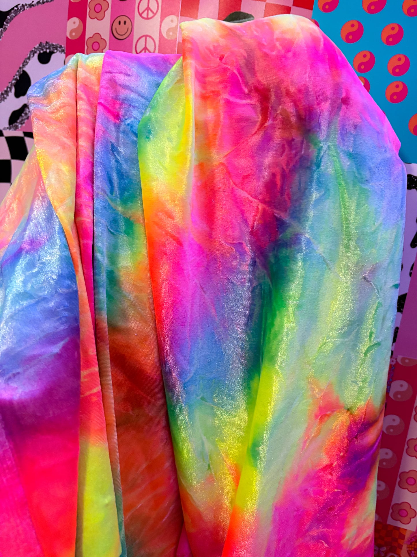 Rainbow Tiedye Bow