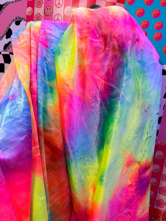 Rainbow Tiedye Bow