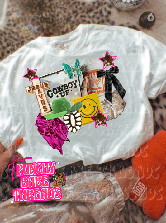 Jesus Cowboy Up Adult Graphic