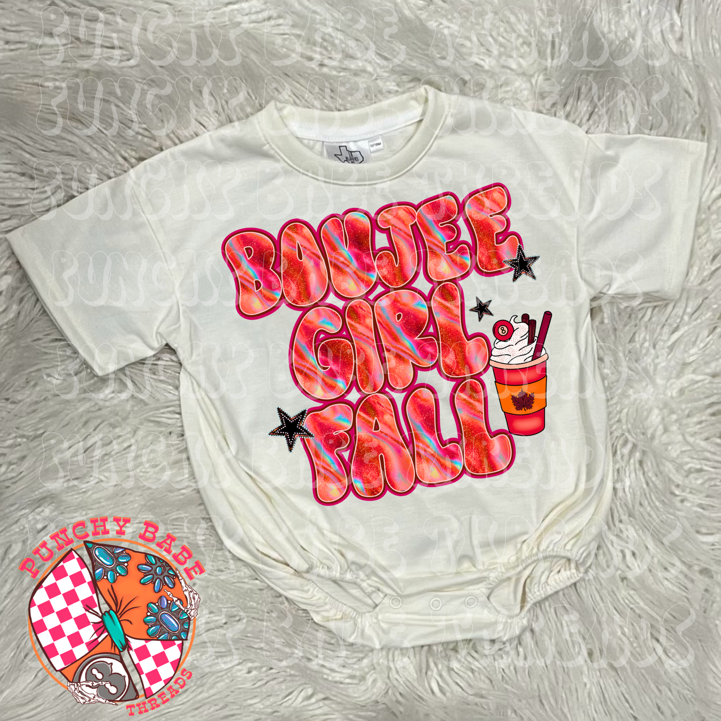 Drink Boujee Girl Fall Kids Graphic