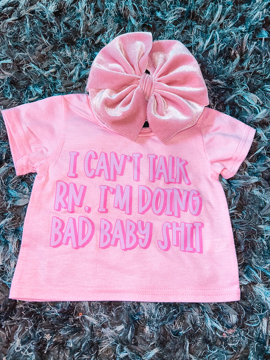 Bad Baby Sh*t Kids Tee/Romper