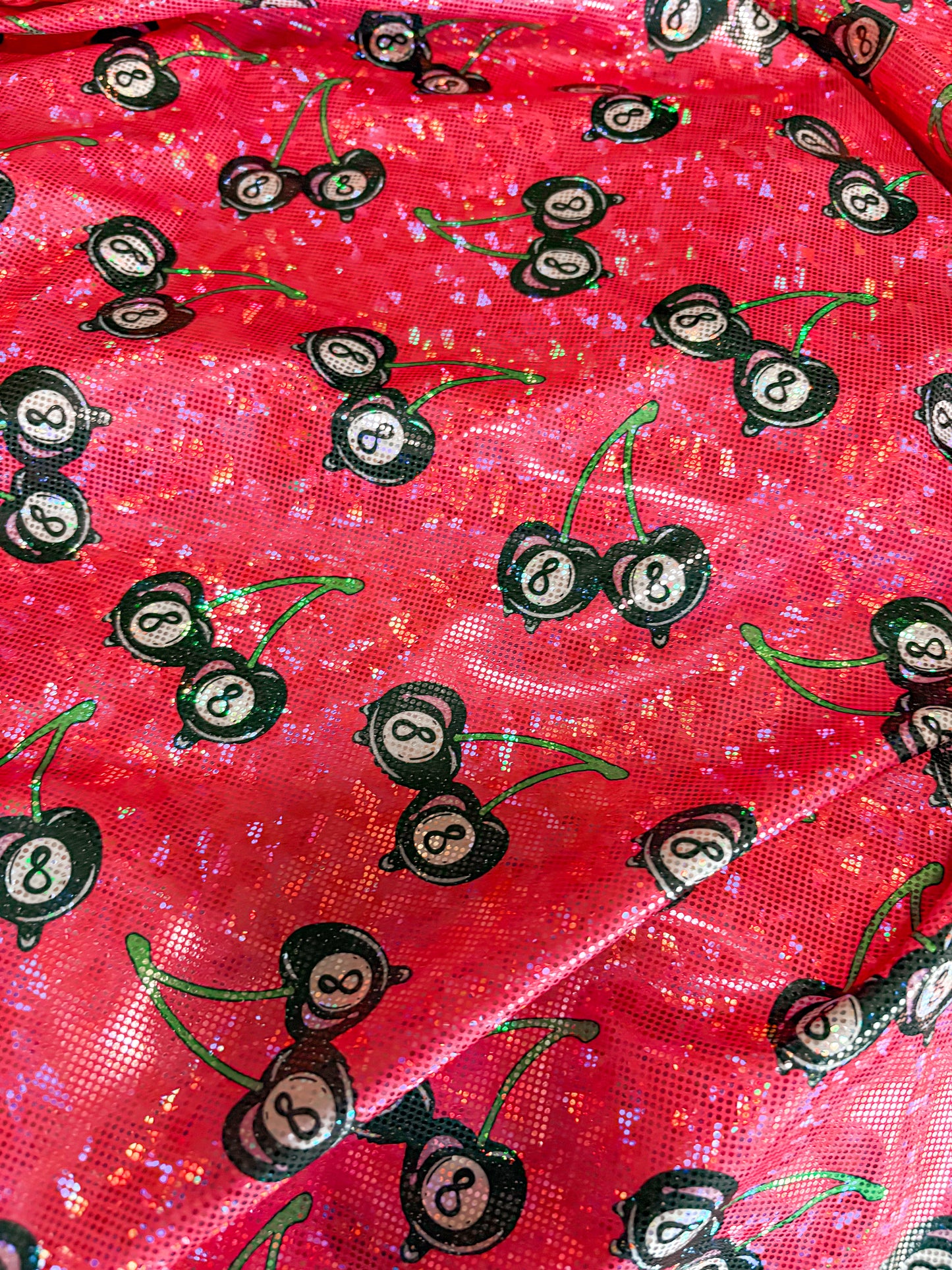 Purple 8 Ball Cherries Bow