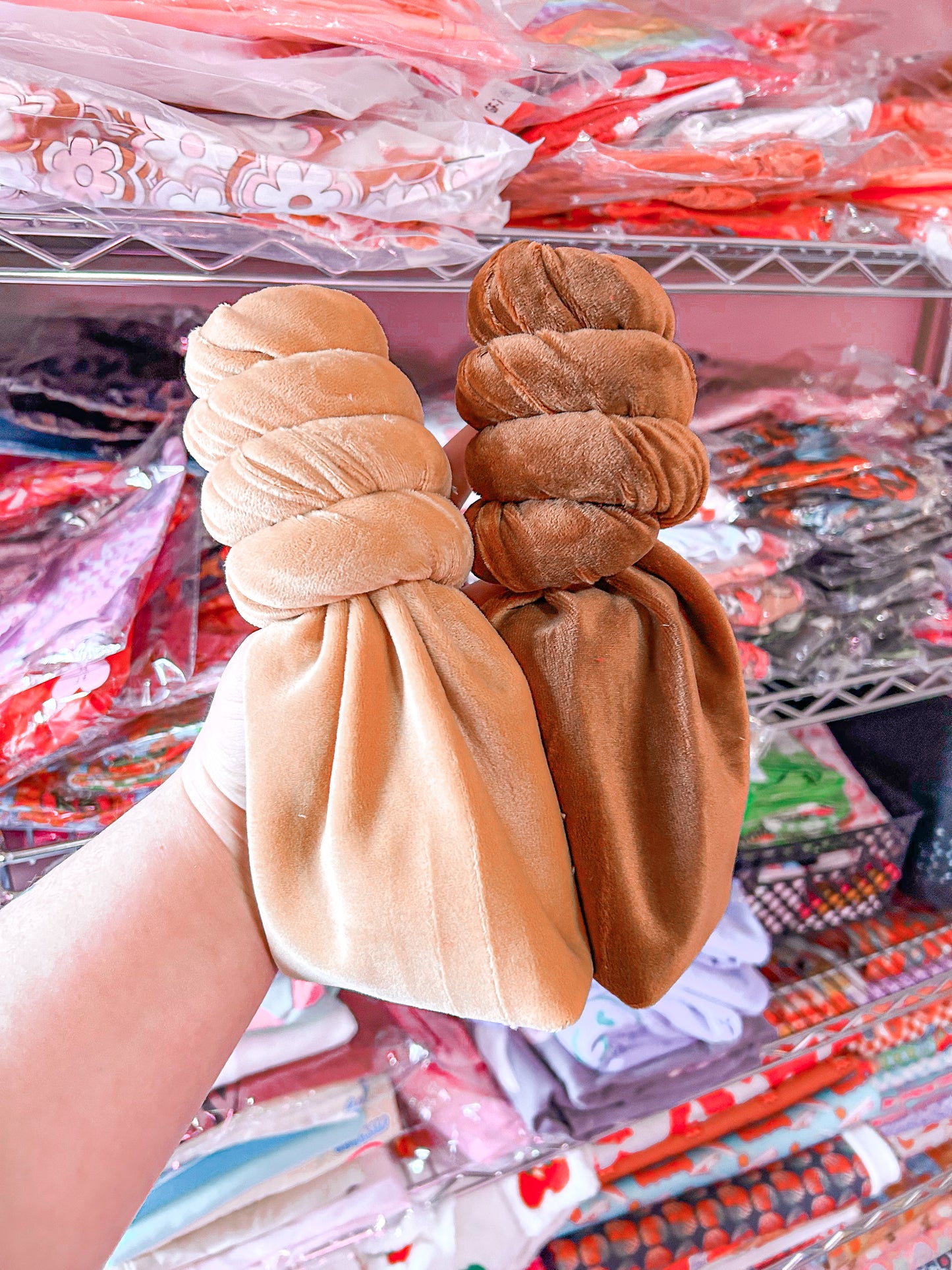 Chocolate Plush Bow