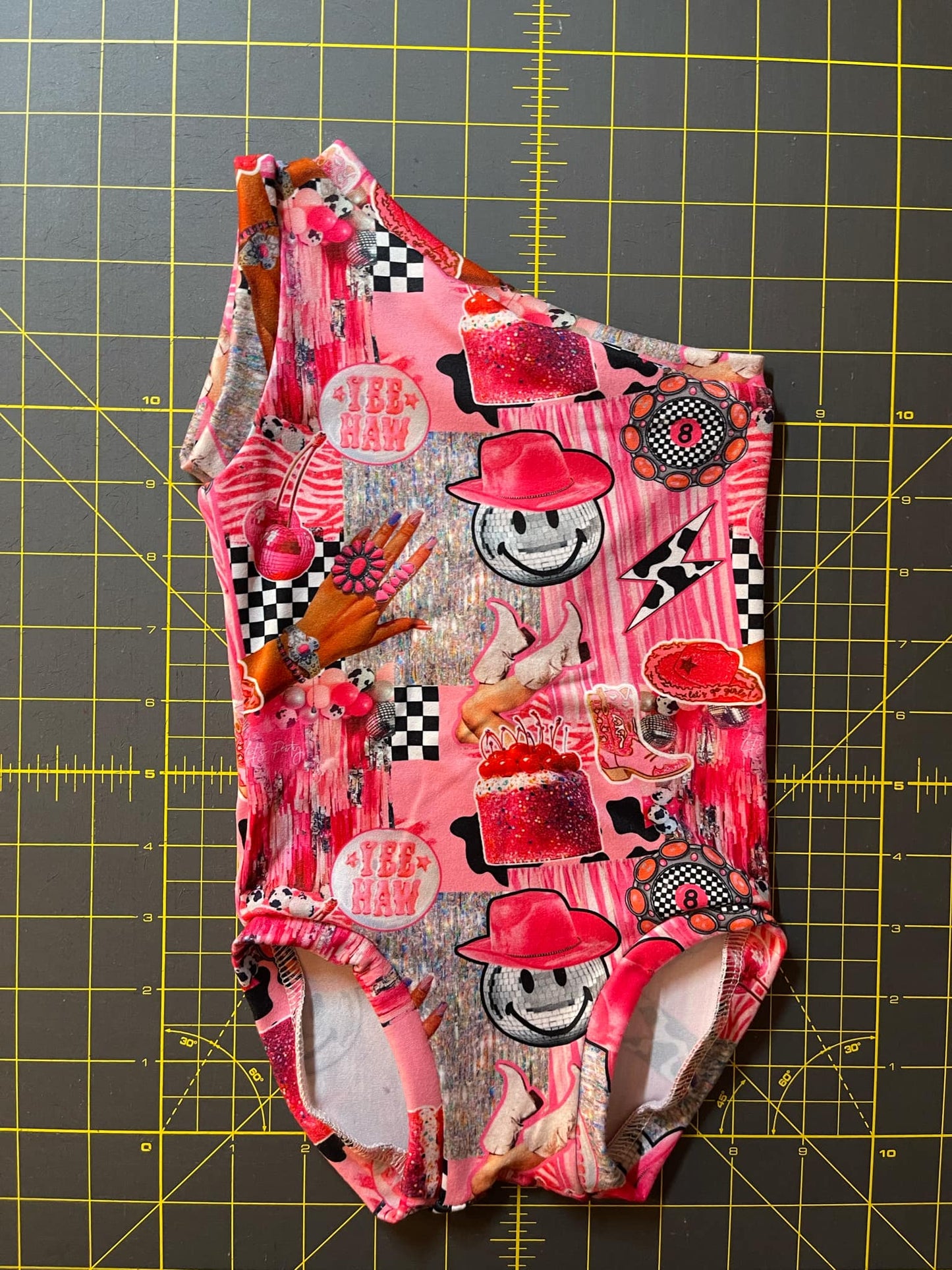 Pink Western Collage Handmade