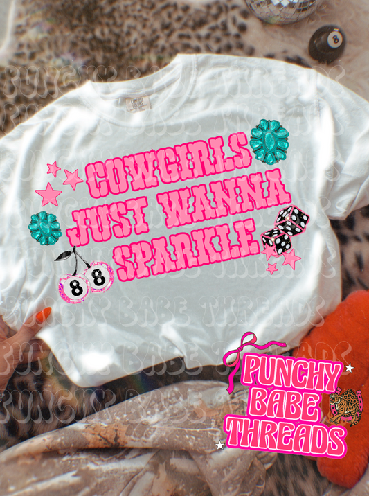 Cowgirls Wanna Sparkle Kids Graphic