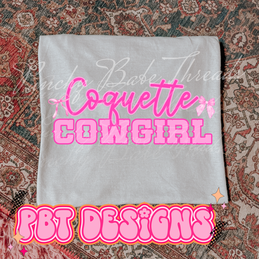 Pink Coquette Cowgirl PNG Digital