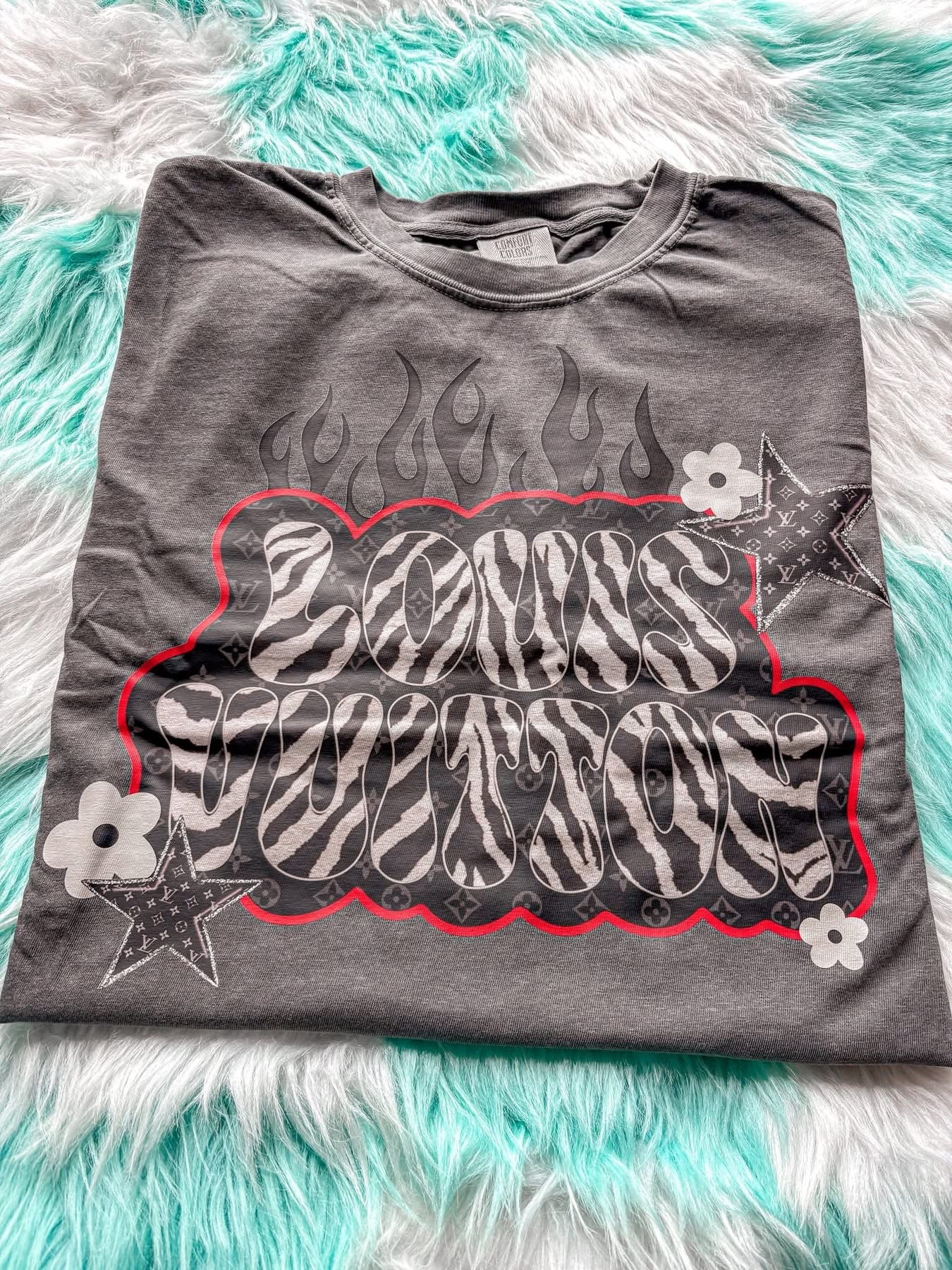 Zebra Flames Adult Graphic