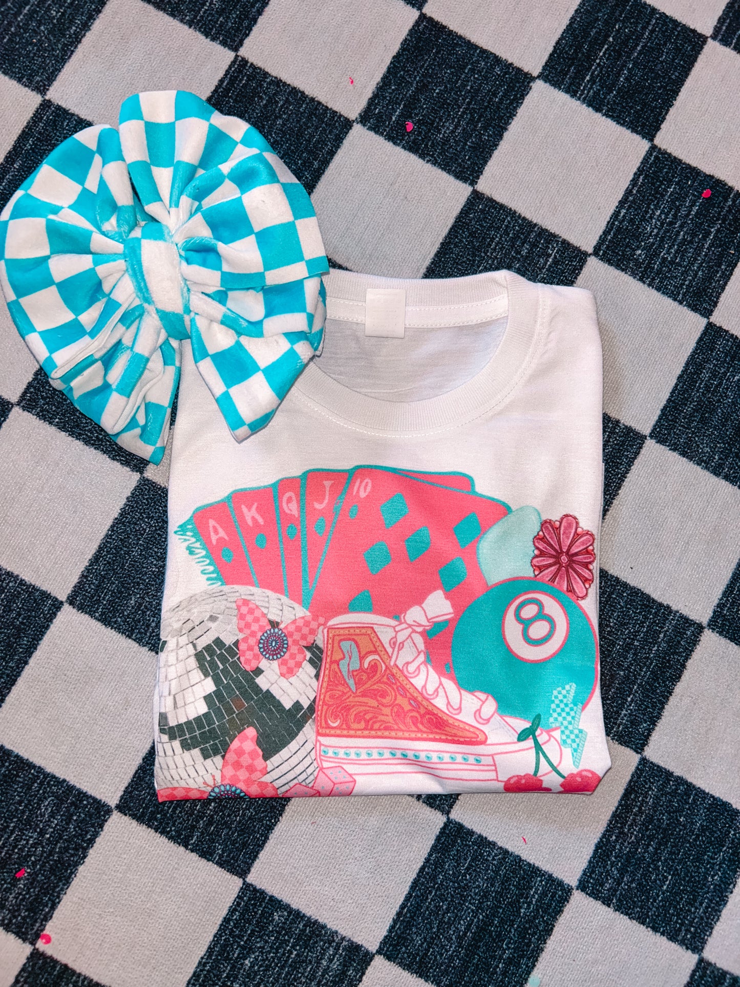 Mystery Bow/Tee or Romper Set🪩
