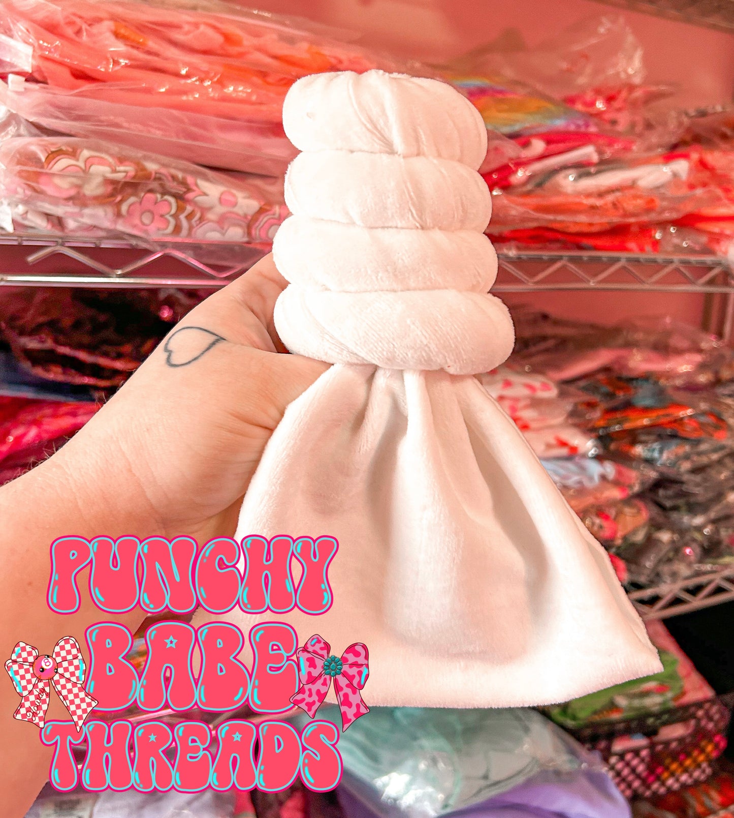 White Plush Bow