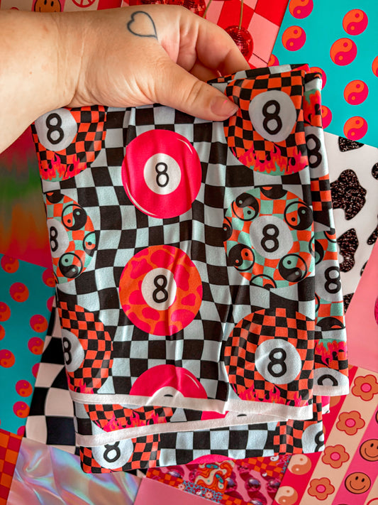 Retro 8 ball checks handmade