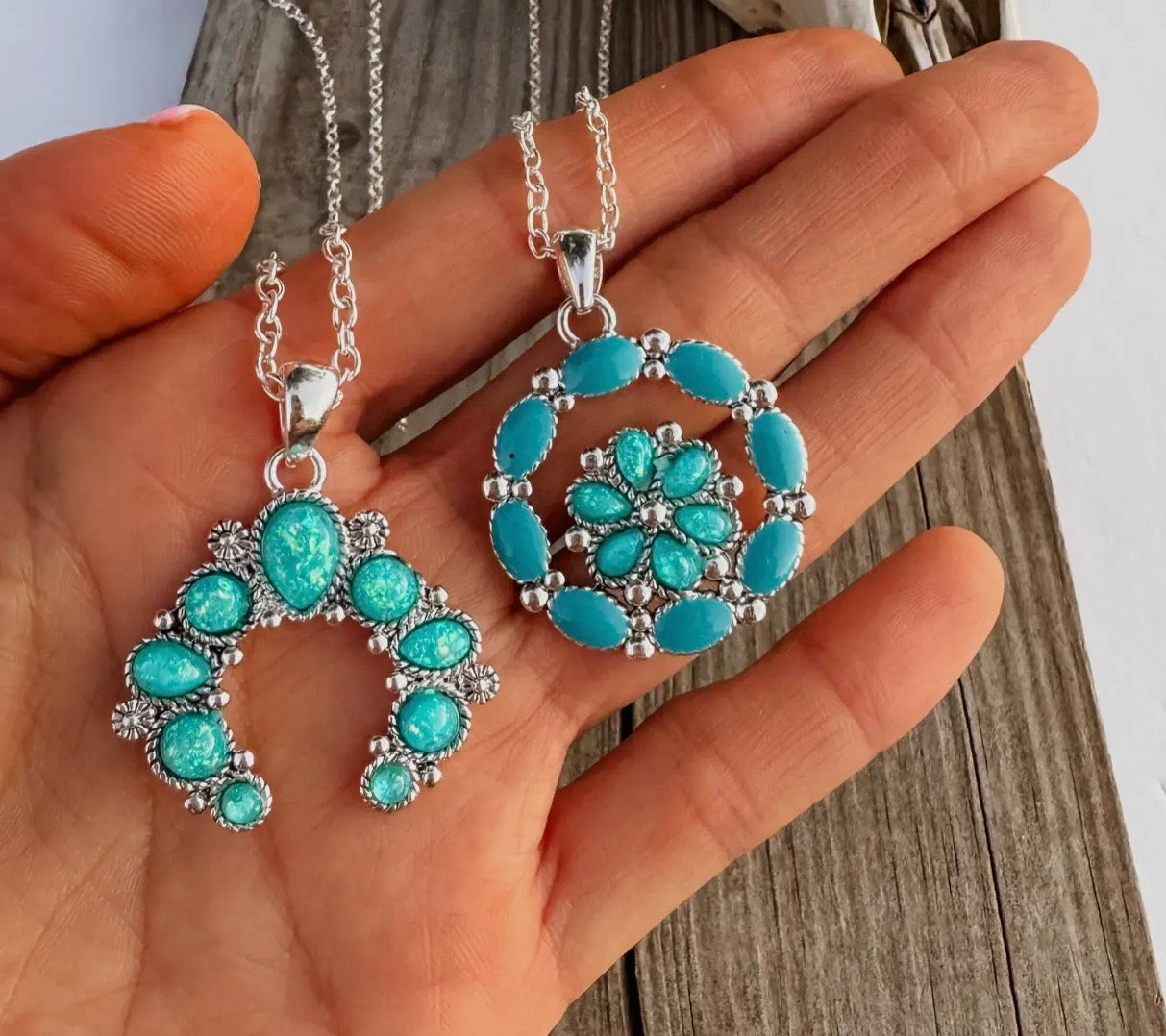 Opal Squash Blossom Necklace