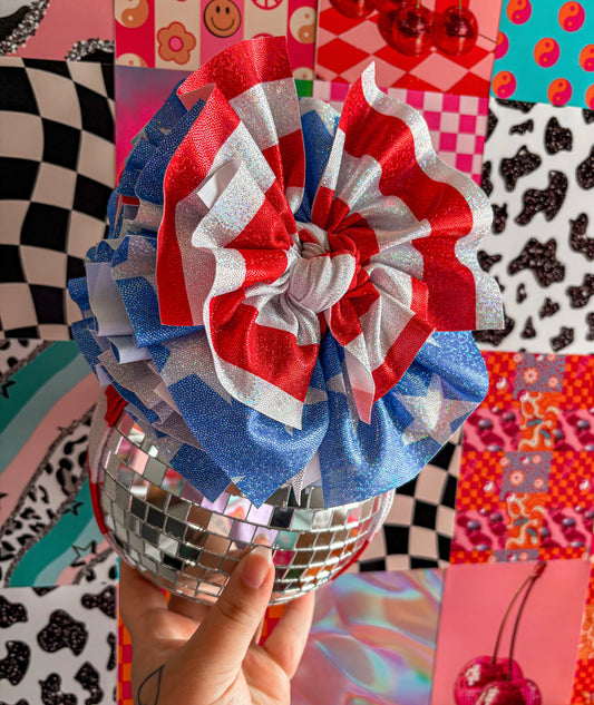 Glitter Stars/Stripes Bow