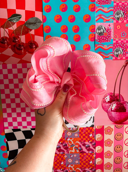 Pink Shimmer Bow