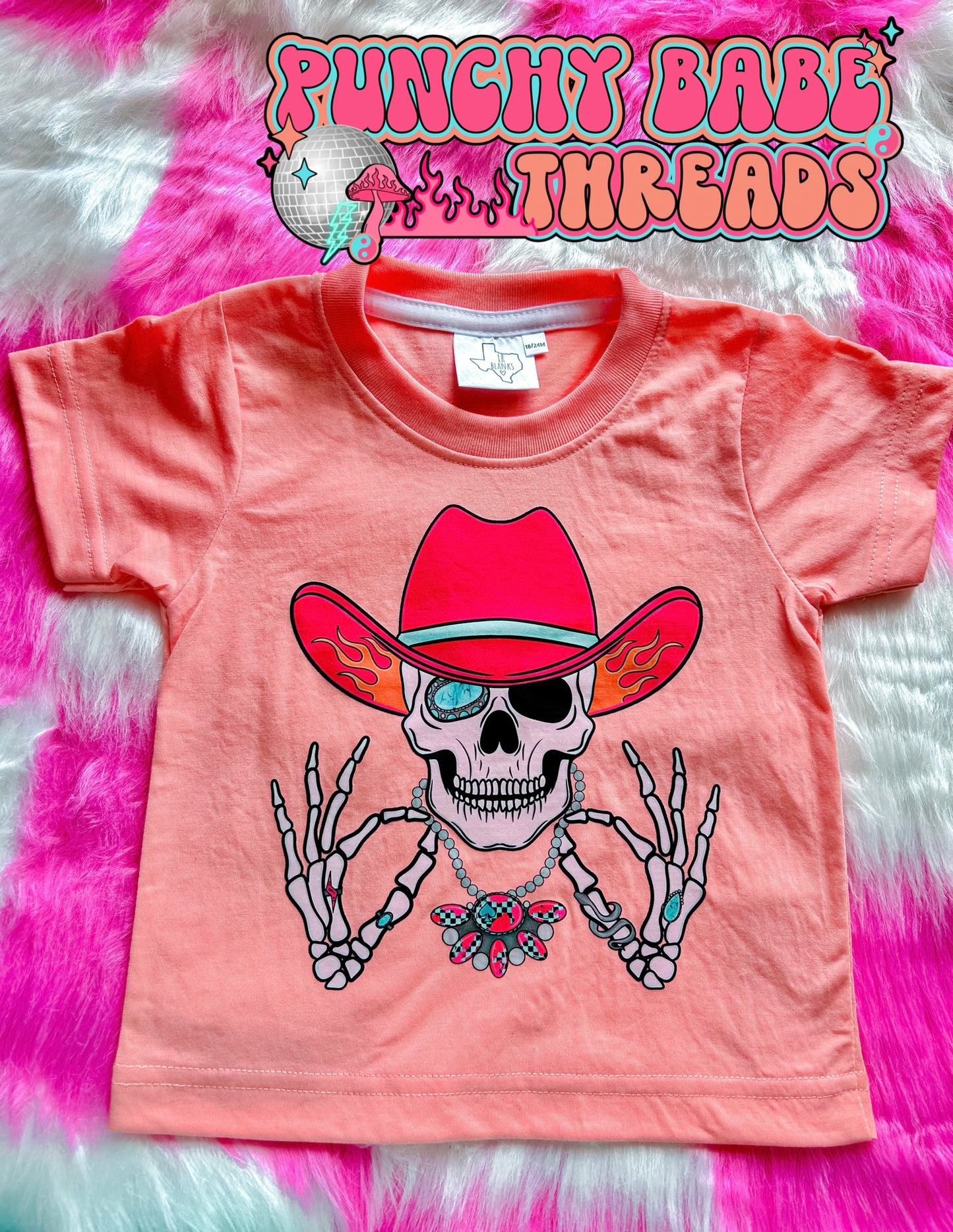 Skeleton Cowboy Kids Graphic