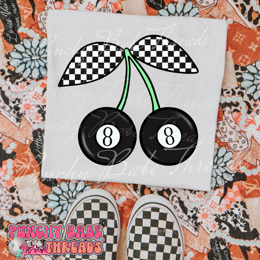 Checkered Cherry Kids Graphic