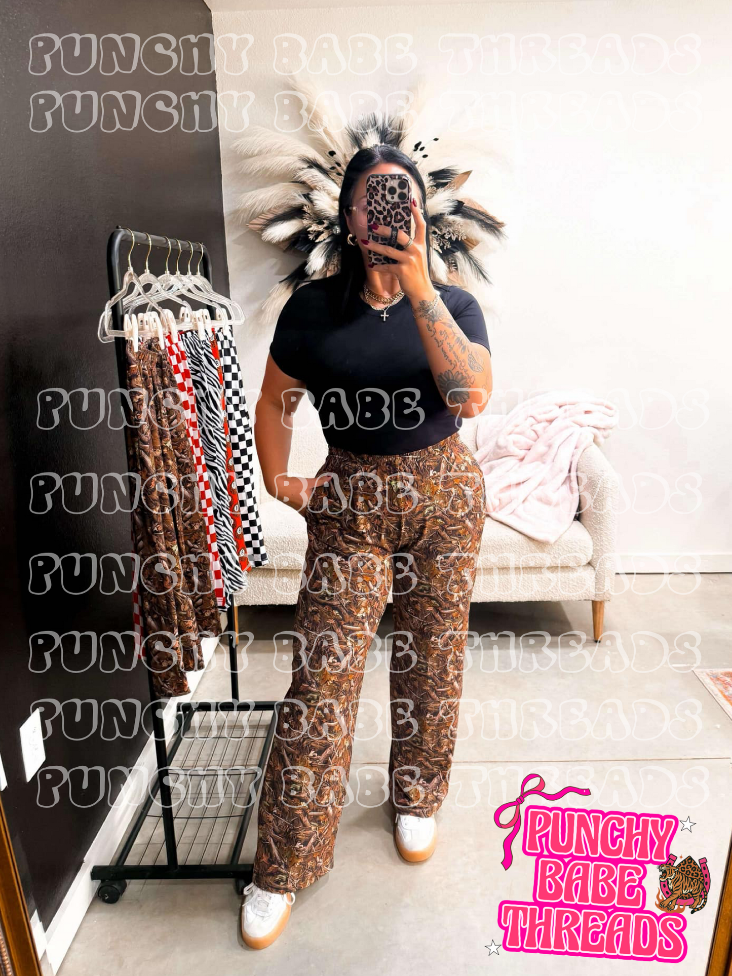 18/24m checkered Babe wide Pants