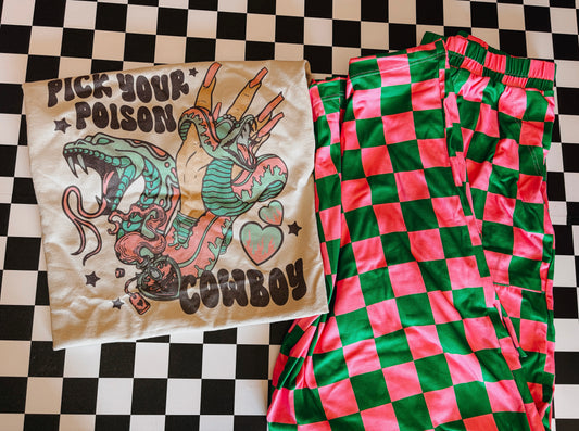 Pink/Green Checkered Pants RTS