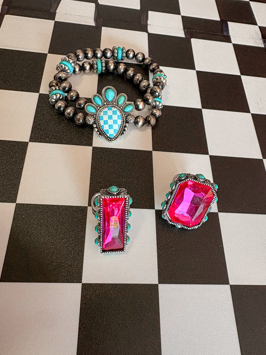 Bling Stone Western Adjustable Ring