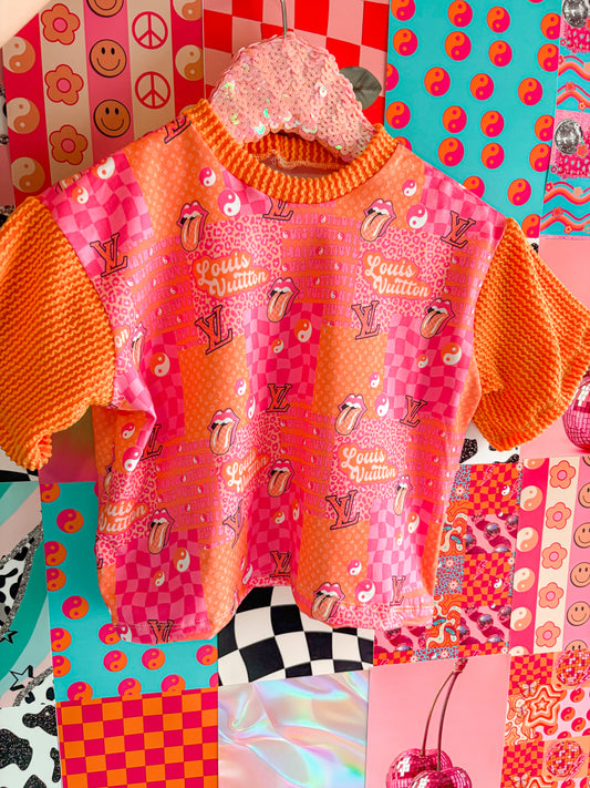 Orange/Raspberry B Handmade