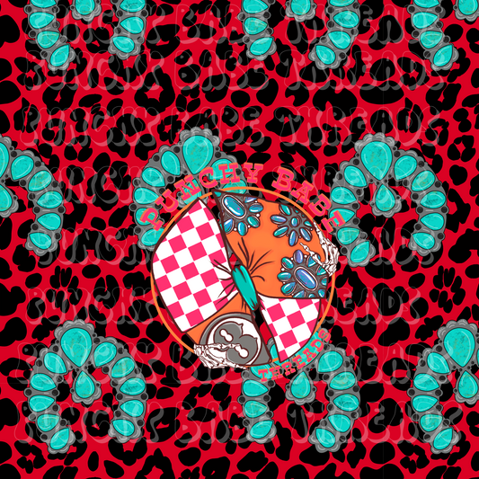 Red Cheetah Jewels Bow