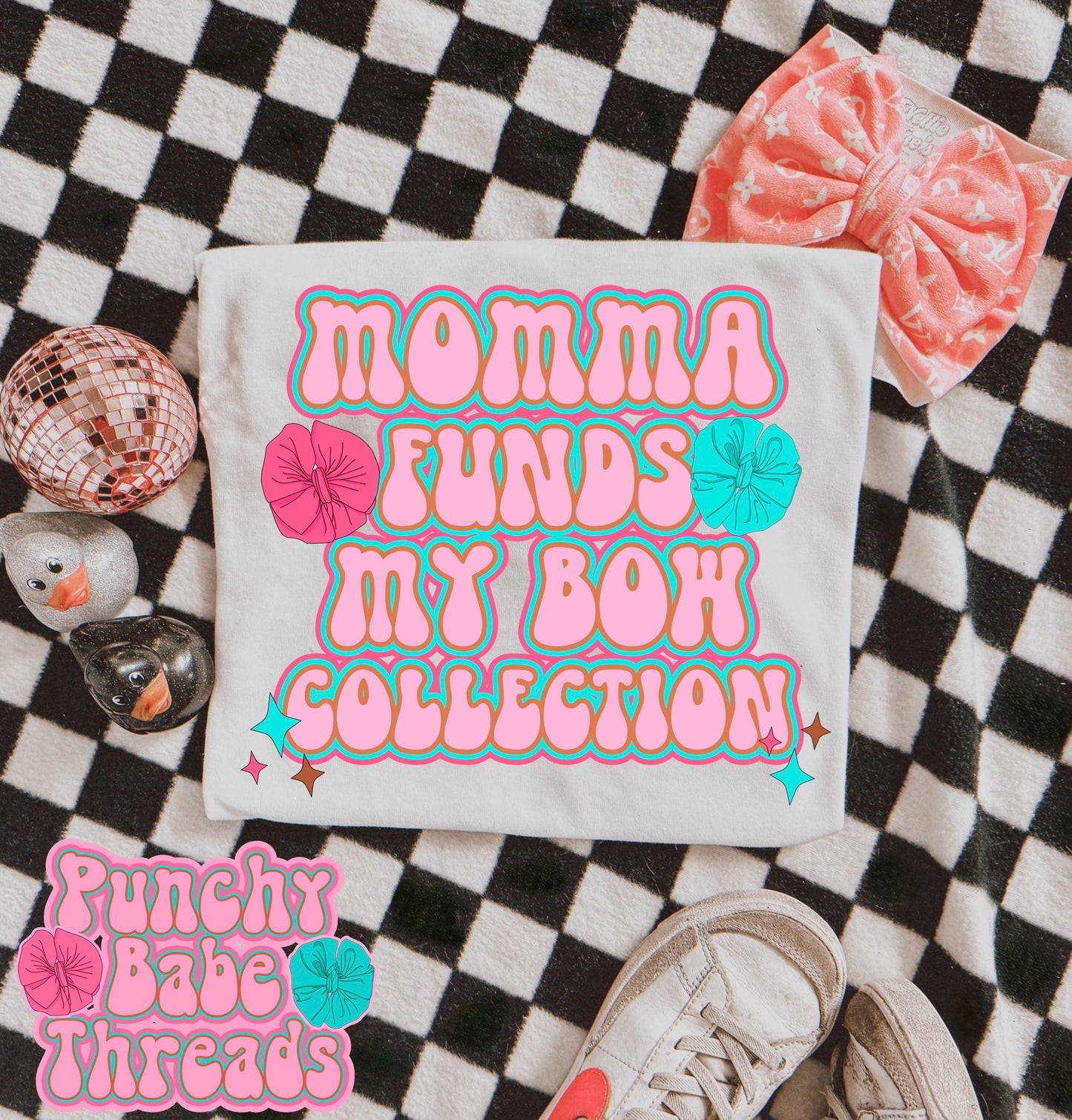 Momma Funds My Bow Collection Kids Tee/Romper