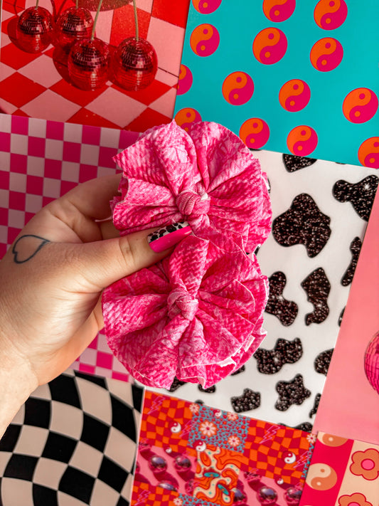 Pink Camo Bow