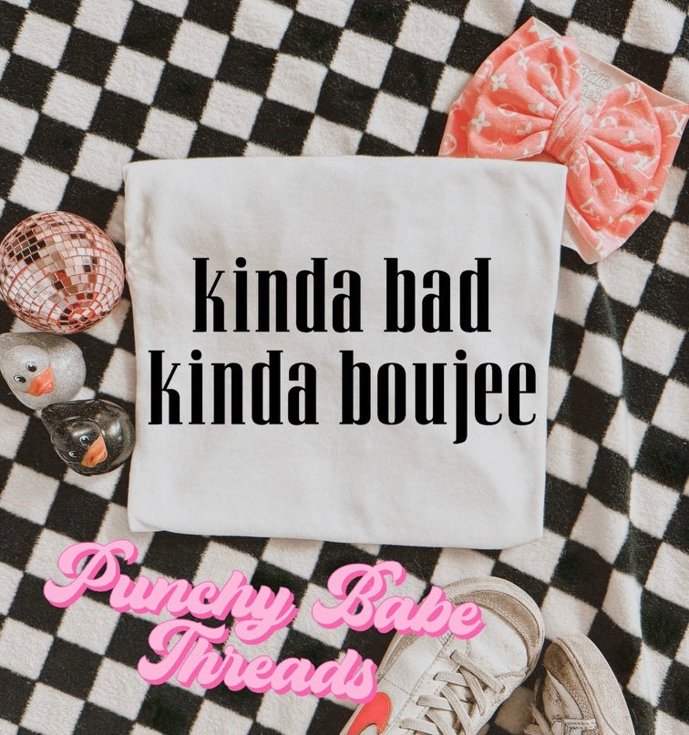 Kinda Bad Kinda Boujee Kids Tee/Romper