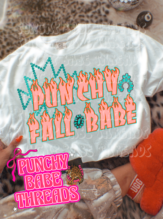 Punchy Fall Babe Kids Graphic