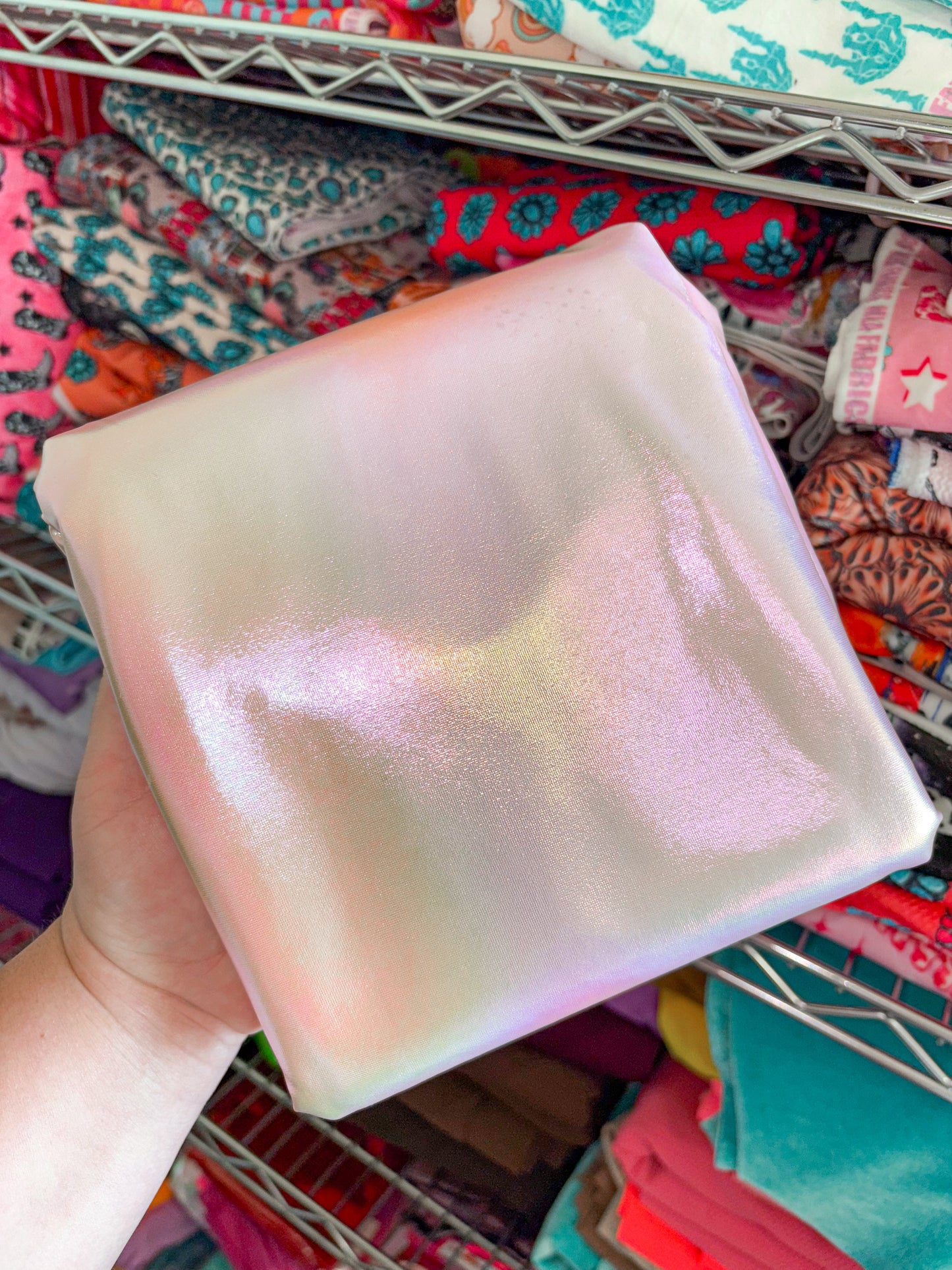 Pearl Pink Holo Bow